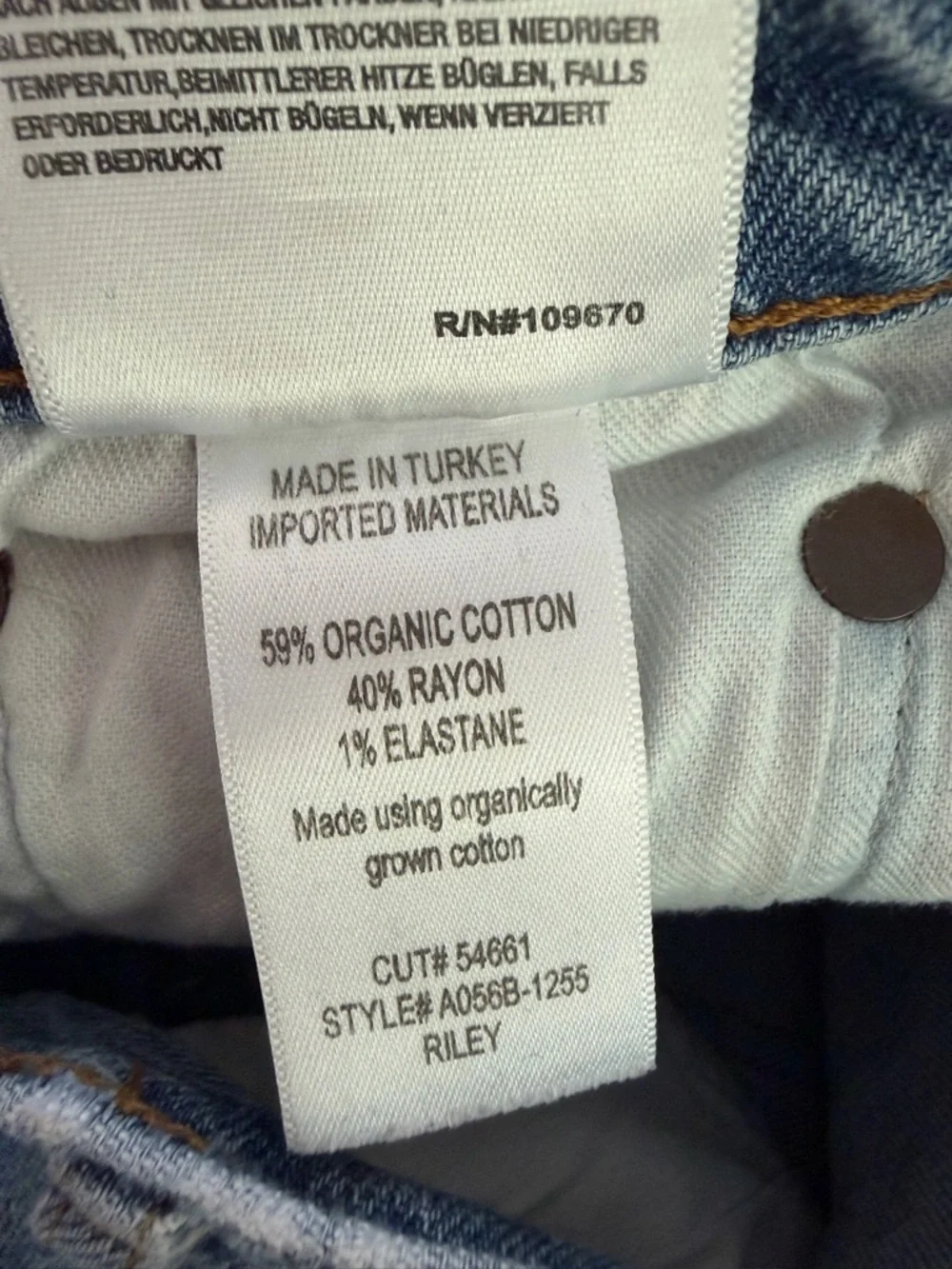 AGOLDE Riley High Rise Straight Crop Jeans Size 28 Distressed Denim - Picture 9 of 9